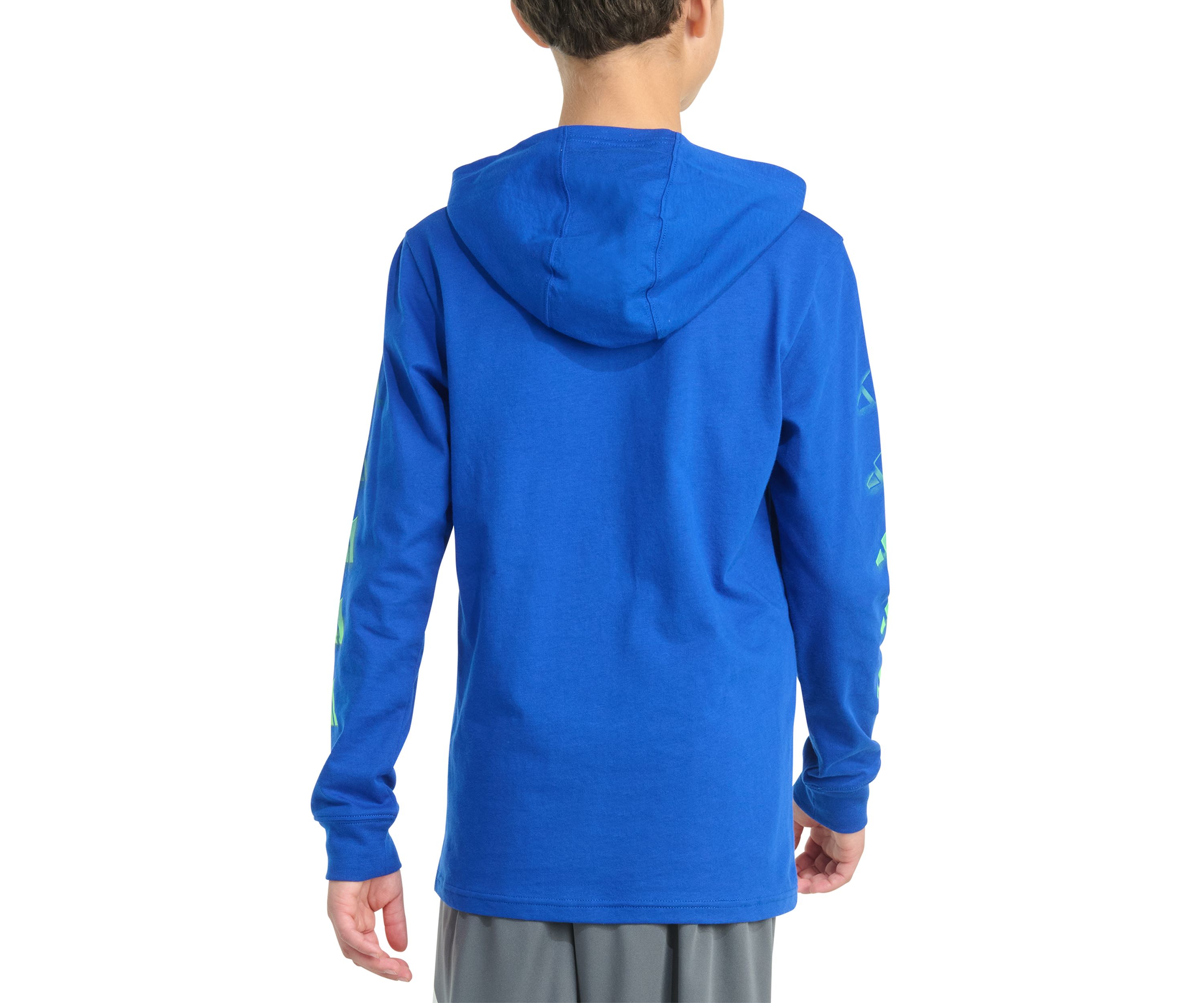 Boys 8-20 Long Sleeve Hooded Overspray Logo T-Shirt