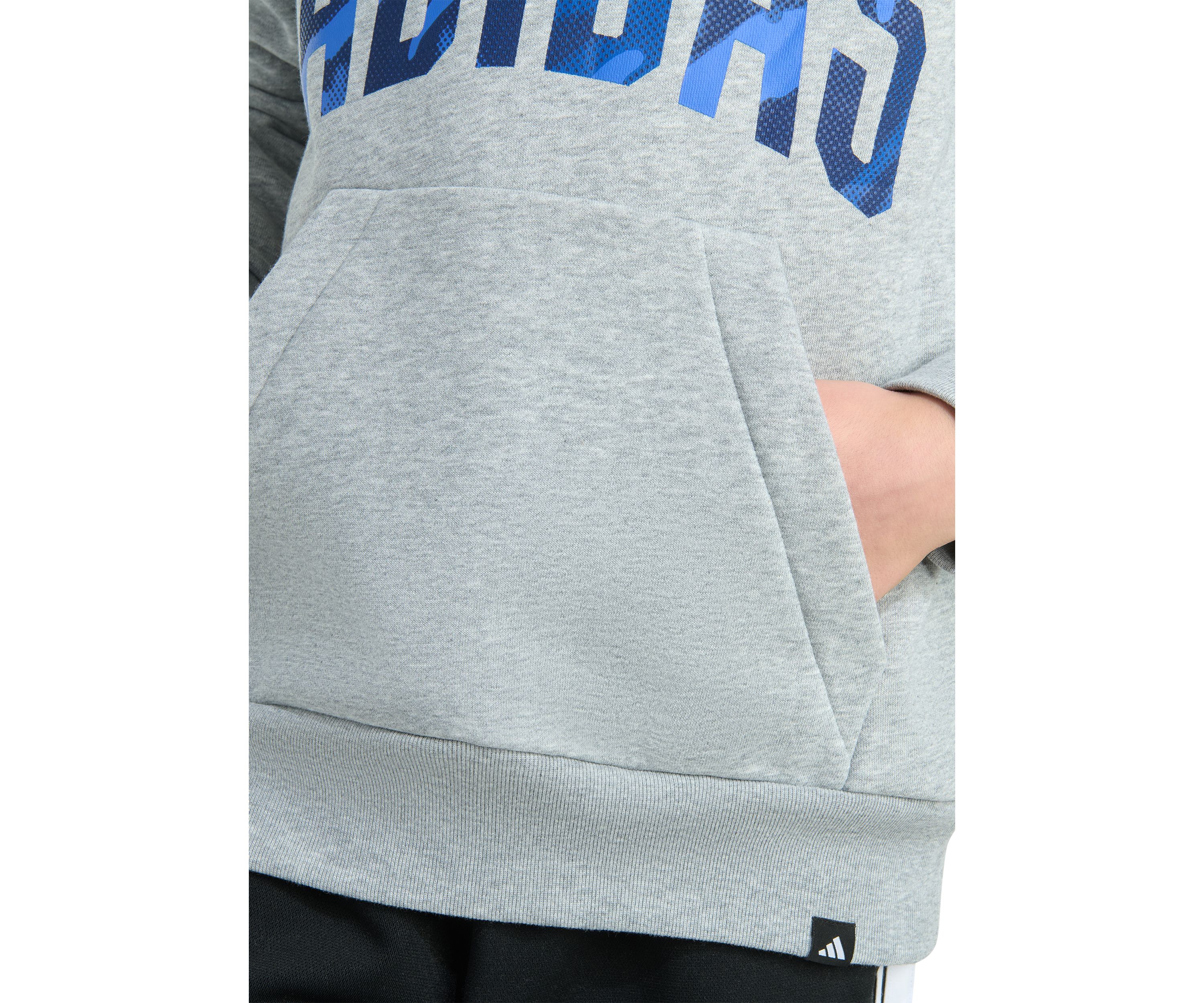 Boys 8-20 Long Sleeve Hooded Graphic Heather Fleece Pullover - Extended Size