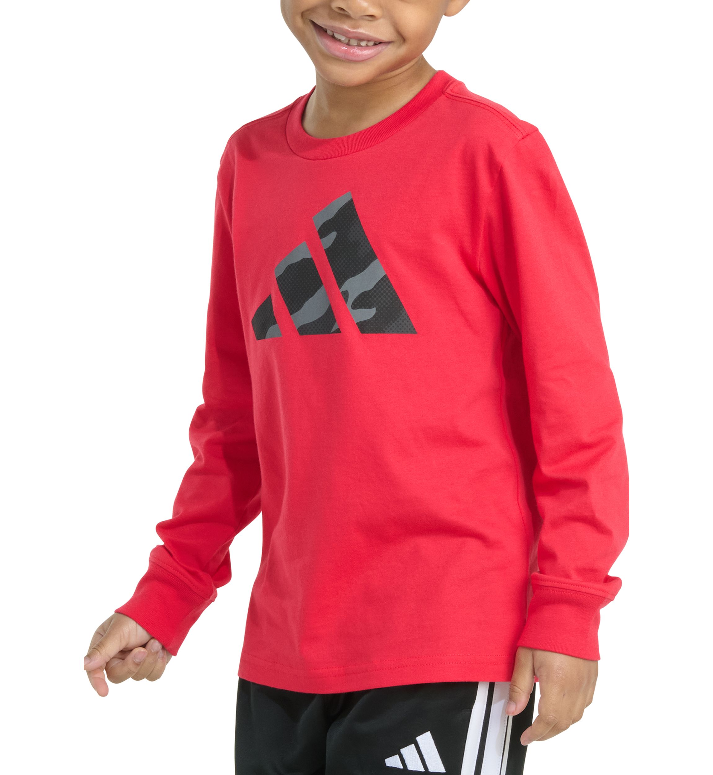 Boys 4-7 Long Sleeve Halftone Camo Logo T-Shirt