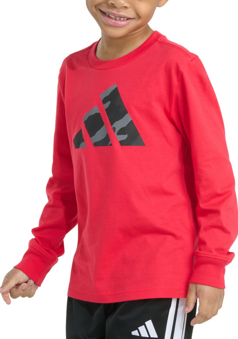 Boys 4-7 Long Sleeve Halftone Camo Logo T-Shirt