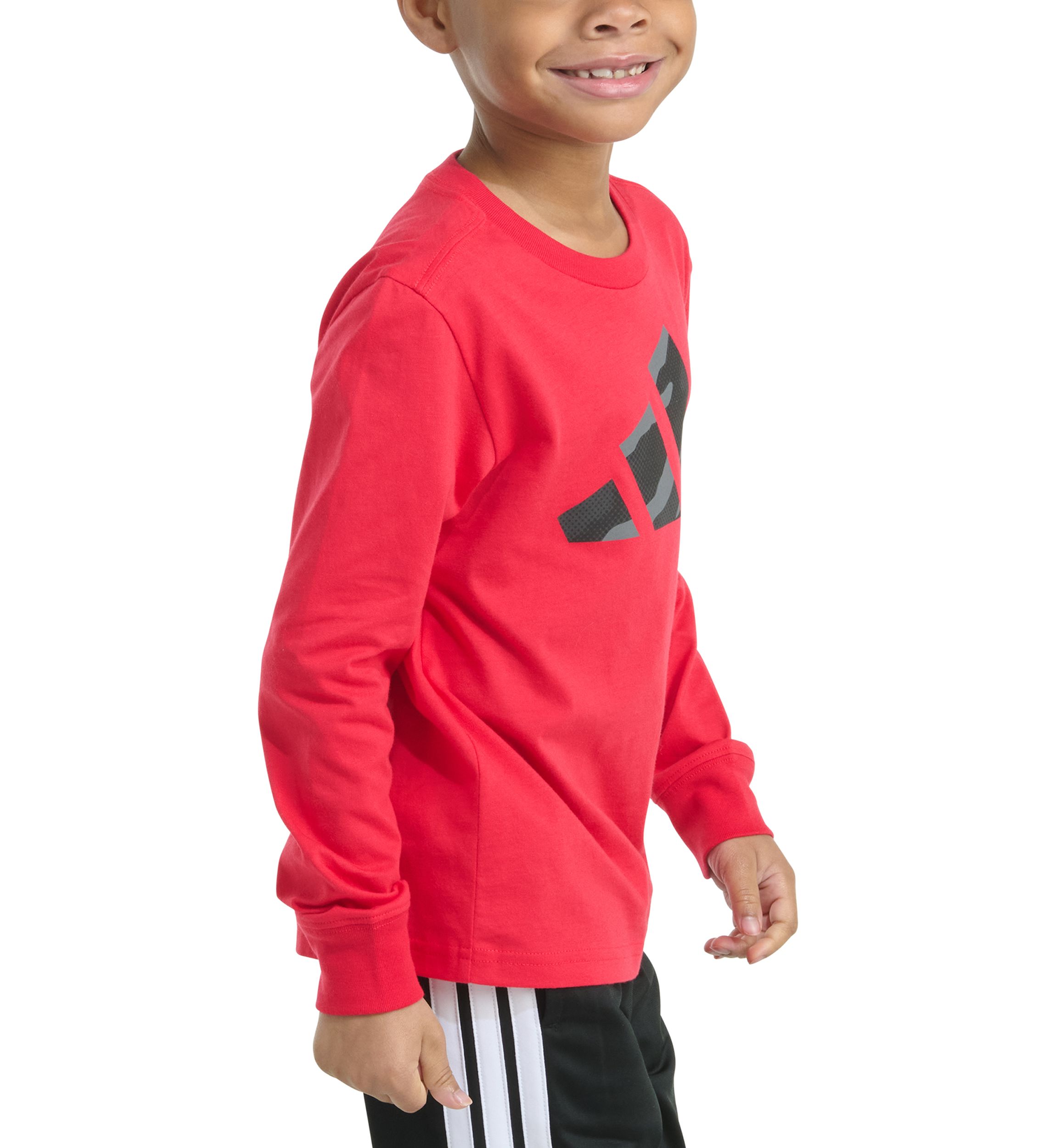 Boys 4-7 Long Sleeve Halftone Camo Logo T-Shirt