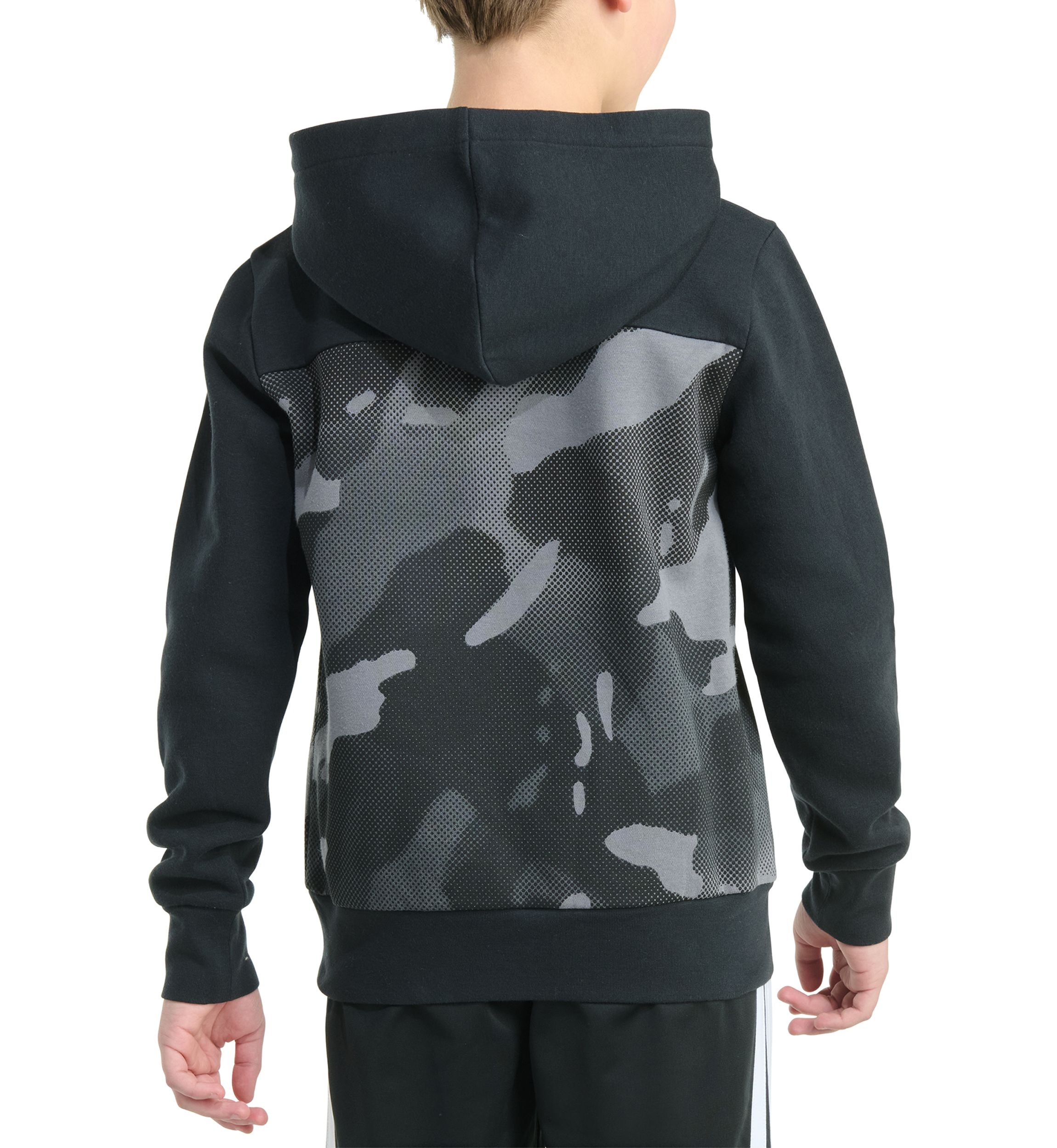 Boys 8-20 Long Sleeve Color Block Halftone Camo Printed Pullover Hoodie
