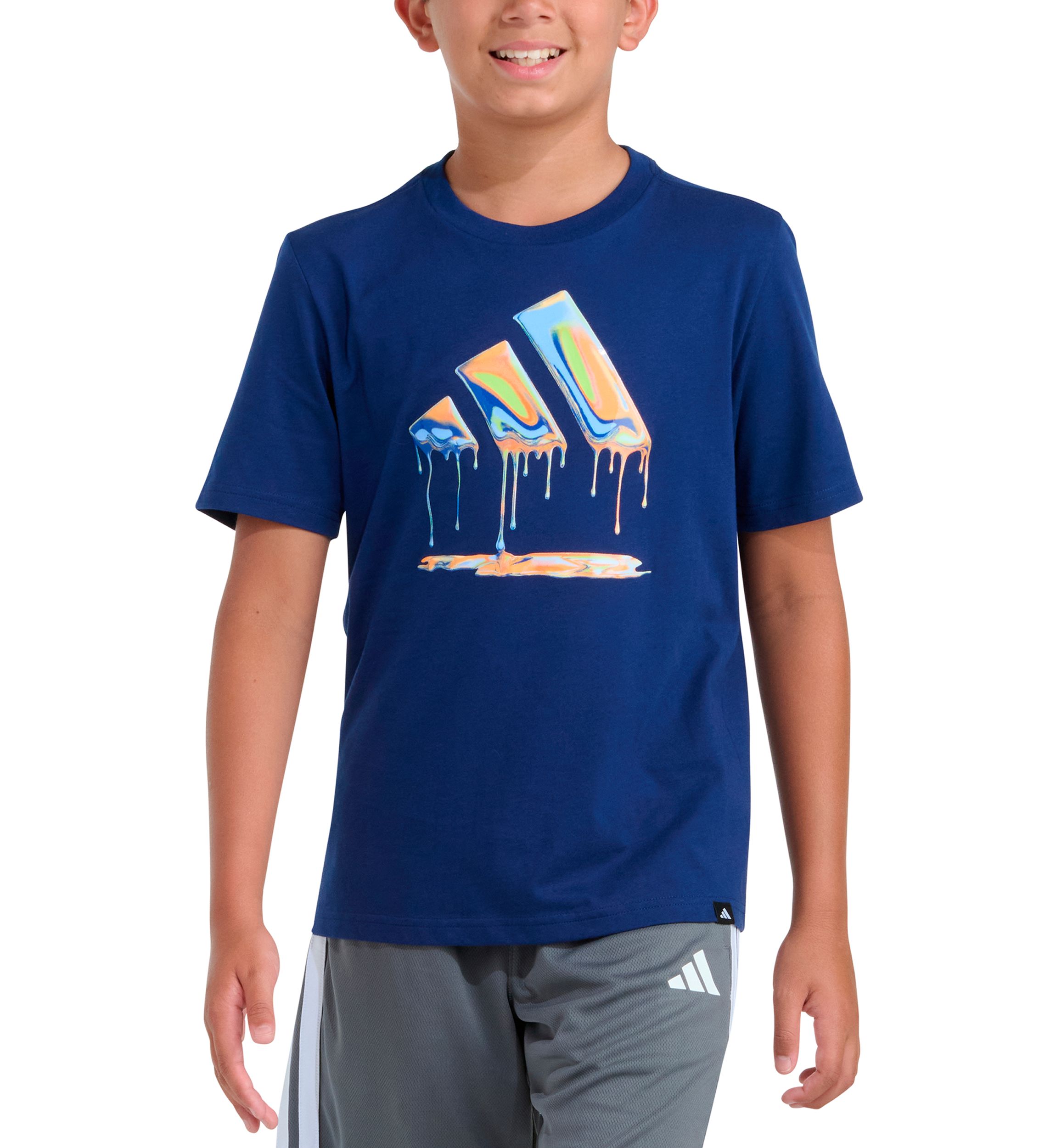 adidas Boys 8-20 Short Sleeve Chrome Dip Logo T-Shirt | Belk