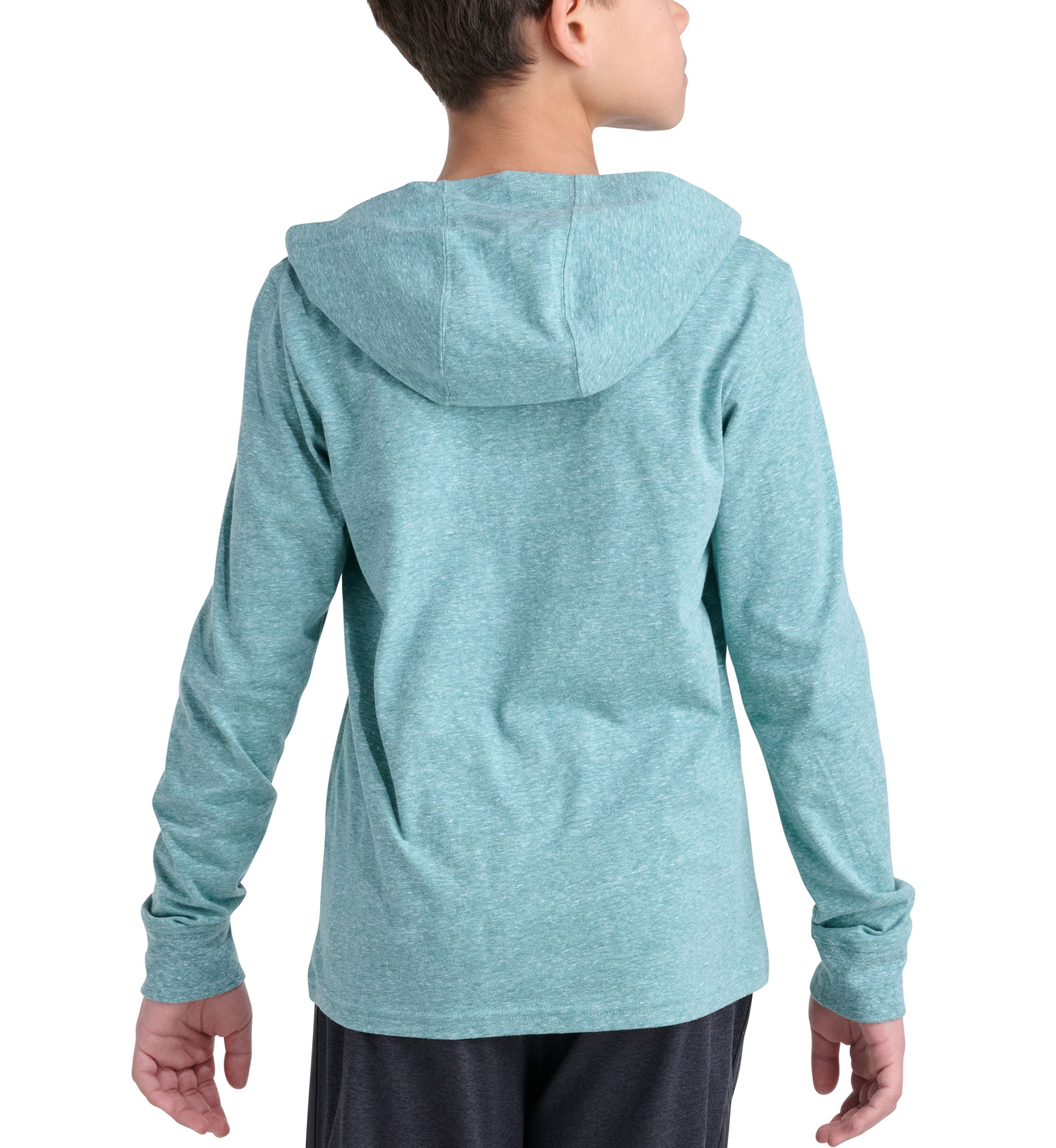 adidas Boys 8-20 Long Sleeve Hooded Snow Heather T-Shirt | Belk