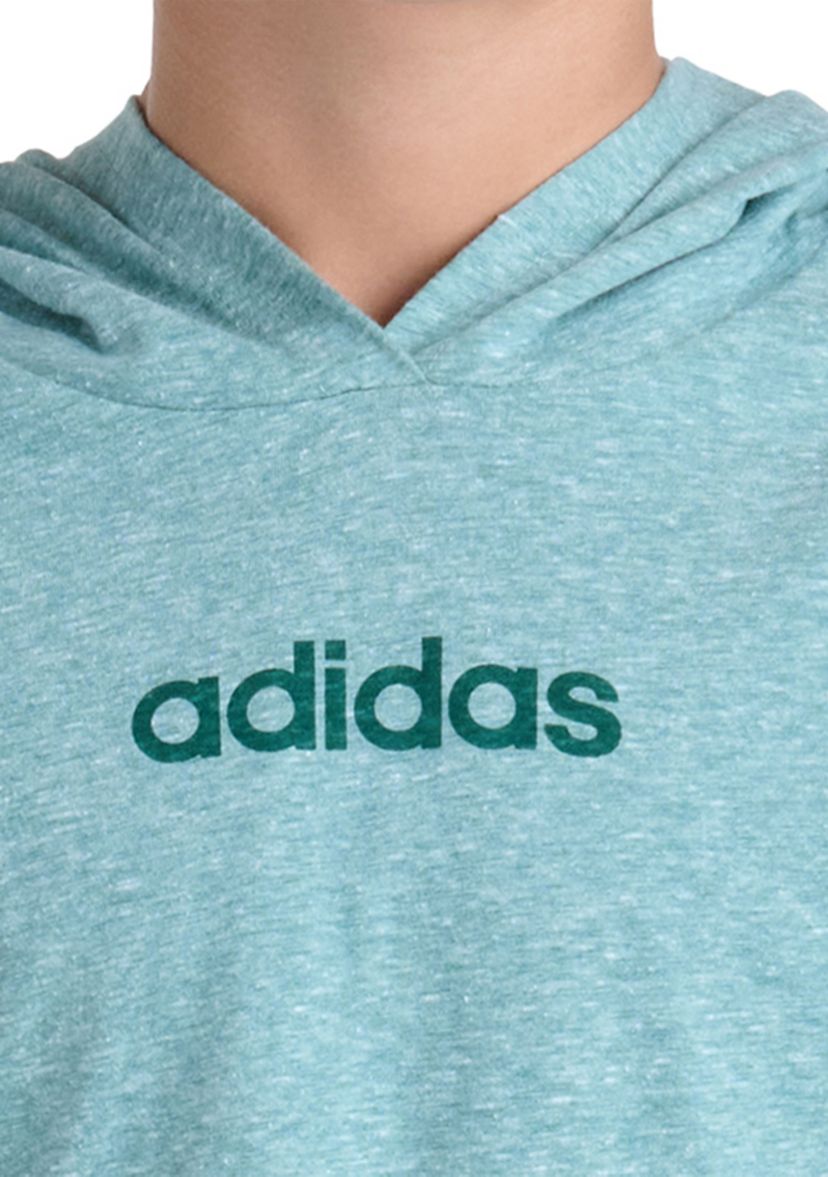 adidas Boys 8-20 Long Sleeve Hooded Snow Heather T-Shirt | Belk