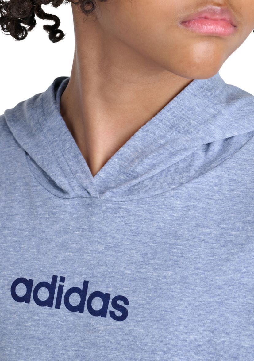 adidas Boys 8-20 Long Sleeve Hooded Snow Heather T-Shirt | Belk