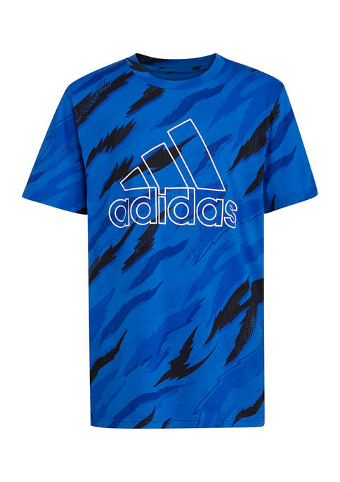 adidas Boys 4-7 Tiger Camo T-Shirt