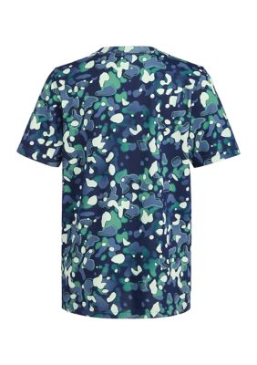 Short Sleeve Pebble Print Camo T-Shirt