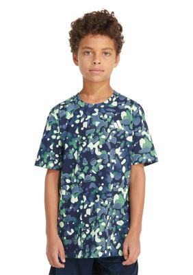 Short Sleeve Pebble Print Camo T-Shirt