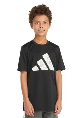 Boys 8-20 Short Sleeve Pebble Camo Logo Polyester T-Shirt