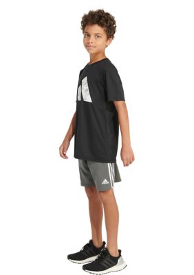 Boys 8-20 Short Sleeve Pebble Camo Logo Polyester T-Shirt