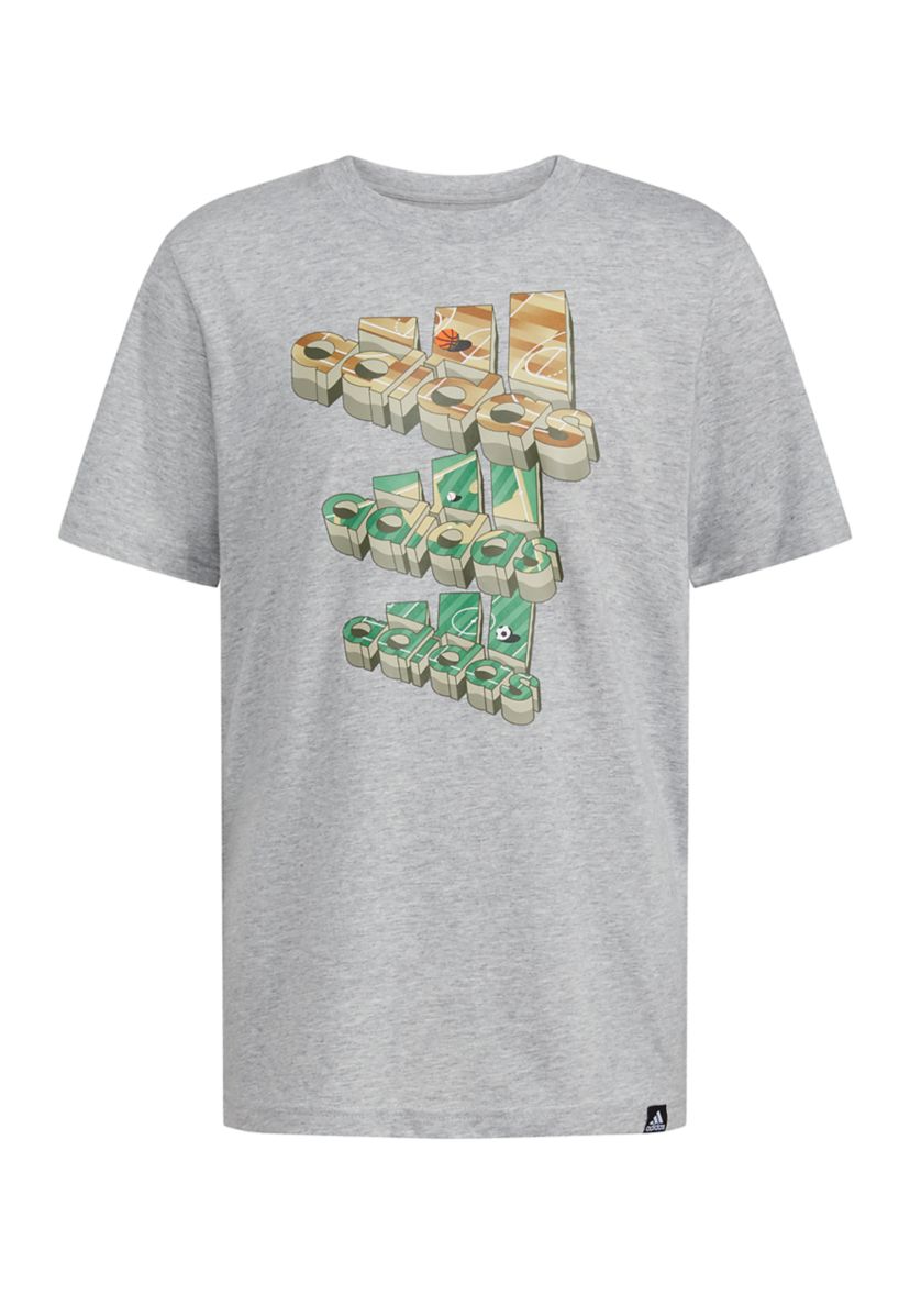 Boys 4-7 Short Sleeve Block Field Graphic Heather T-Shirt