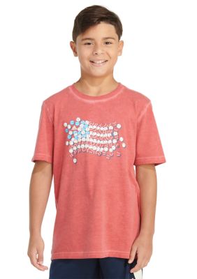 Boys 8-20 Baseball Flag Graphic T-Shirt