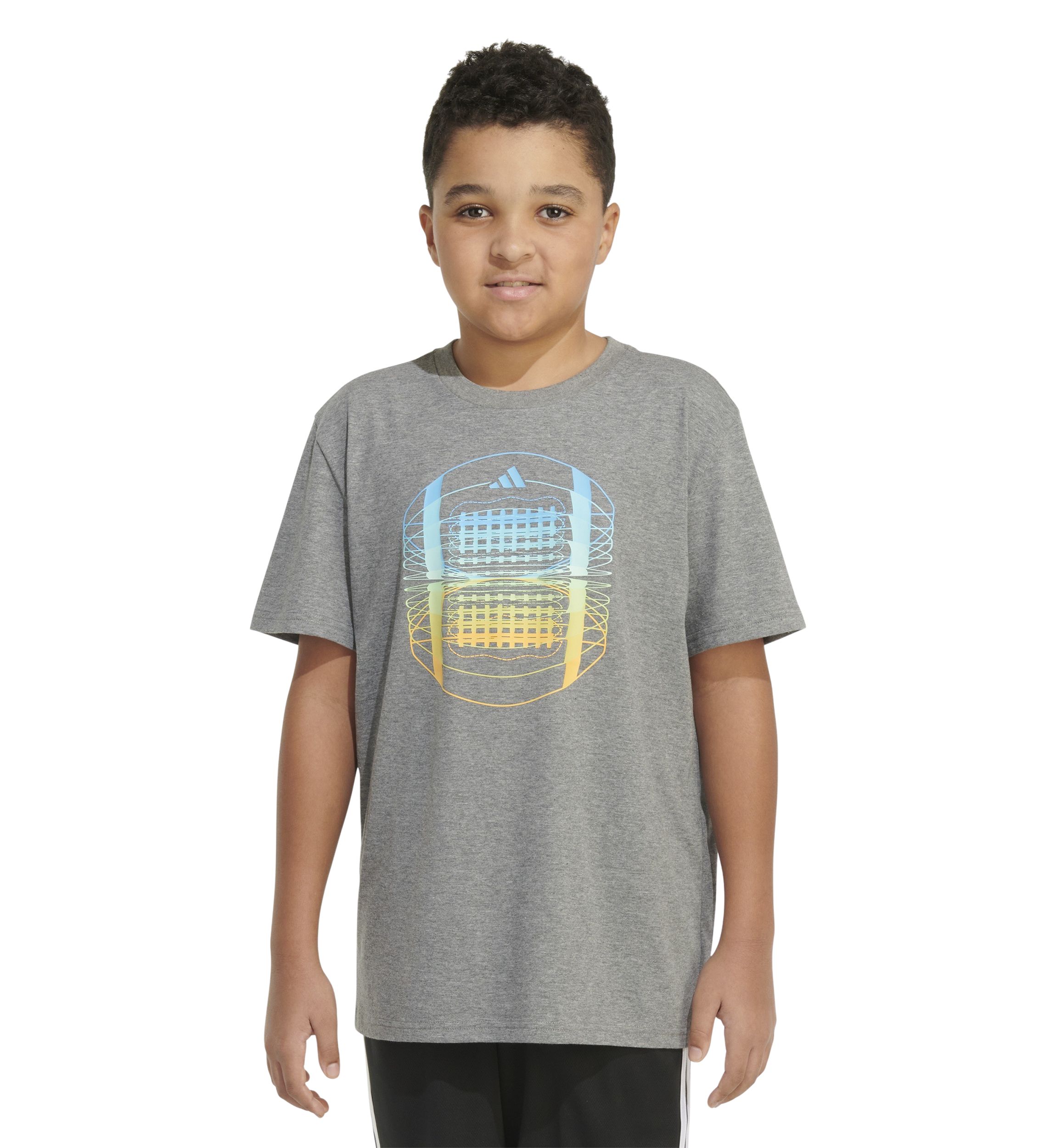 Boys 8-20 Short Sleeve Football Heather Graphic T-Shirt - Extended Sizing