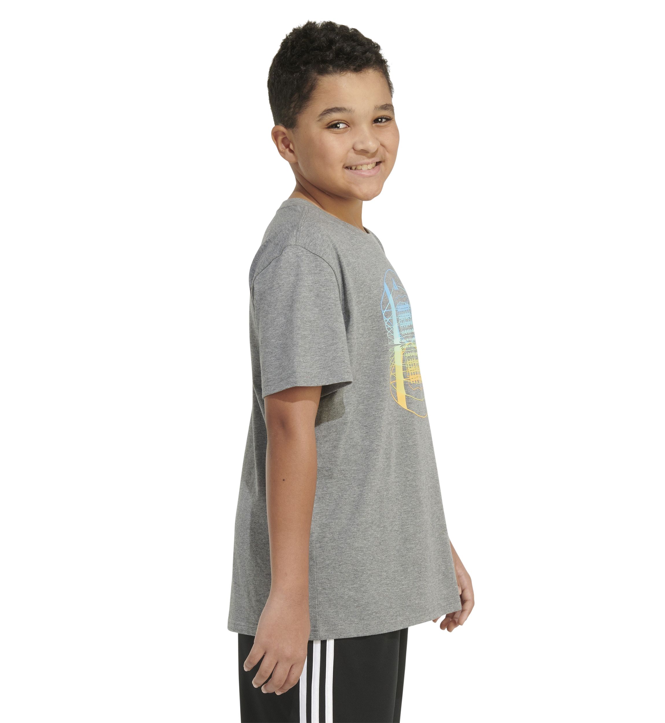 Boys 8-20 Short Sleeve Football Heather Graphic T-Shirt - Extended Sizing