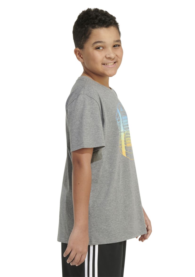 Boys 8-20 Short Sleeve Football Heather Graphic T-Shirt - Extended Sizing