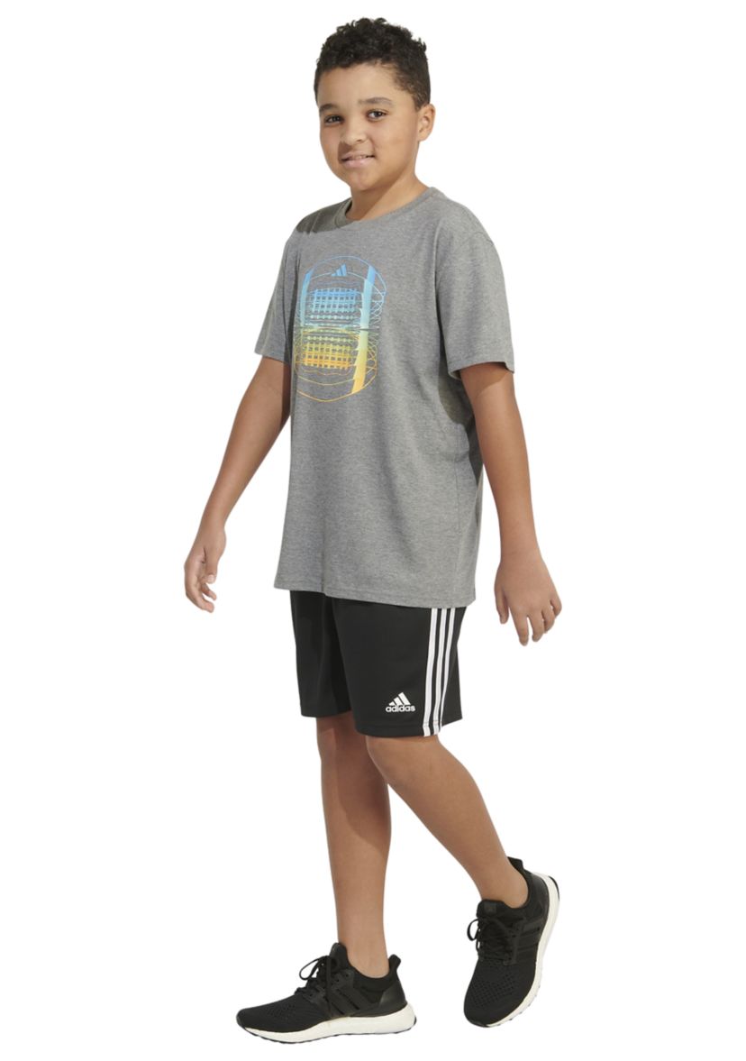 Boys 8-20 Short Sleeve Football Heather Graphic T-Shirt - Extended Sizing