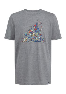 Boys 8-20 Short Sleeve Terrazzo Logo Heather T-Shirt