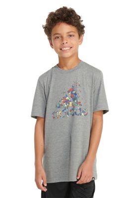 Boys 8-20 Short Sleeve Terrazzo Logo Heather T-Shirt