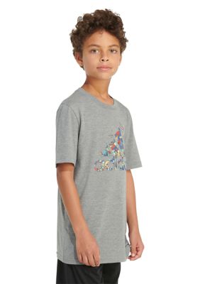 Boys 8-20 Short Sleeve Terrazzo Logo Heather T-Shirt