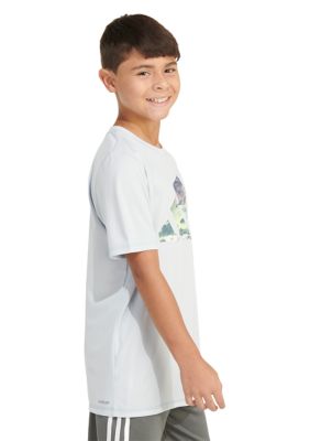 Boys 8-20 AEROREADY® Short Sleeve Cloud Logo Polyester T-Shirt