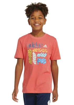 Boys 8-20 Short Sleeve Text Graphic T-Shirt