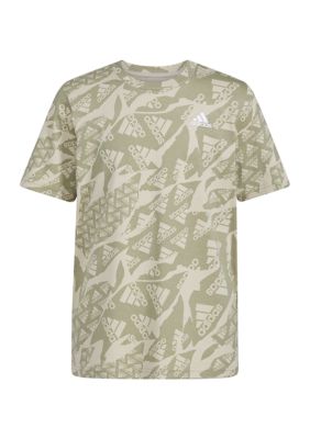 Boys 8-20 Short Sleeve Printed "Camo" Logo T-Shirt