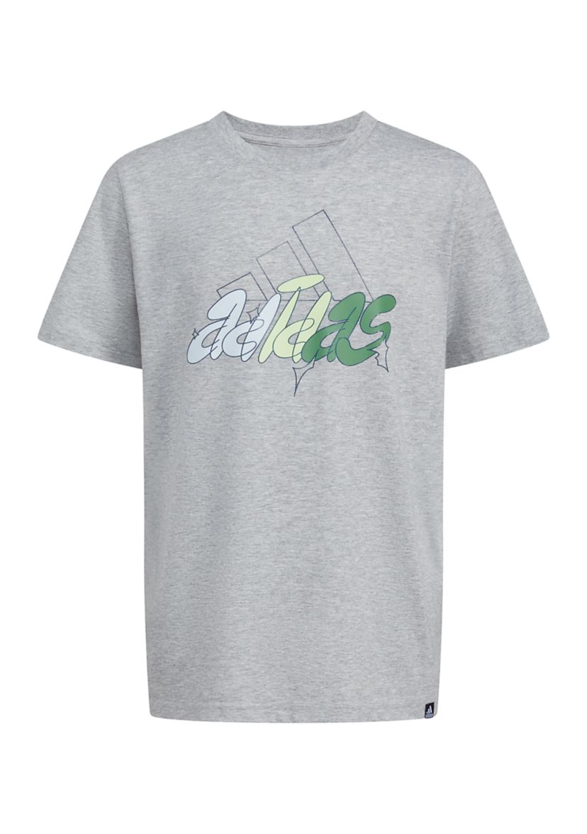 Boys 4-7 Short Sleeve Illustrated Sportswear Logo Heather T-Shirt