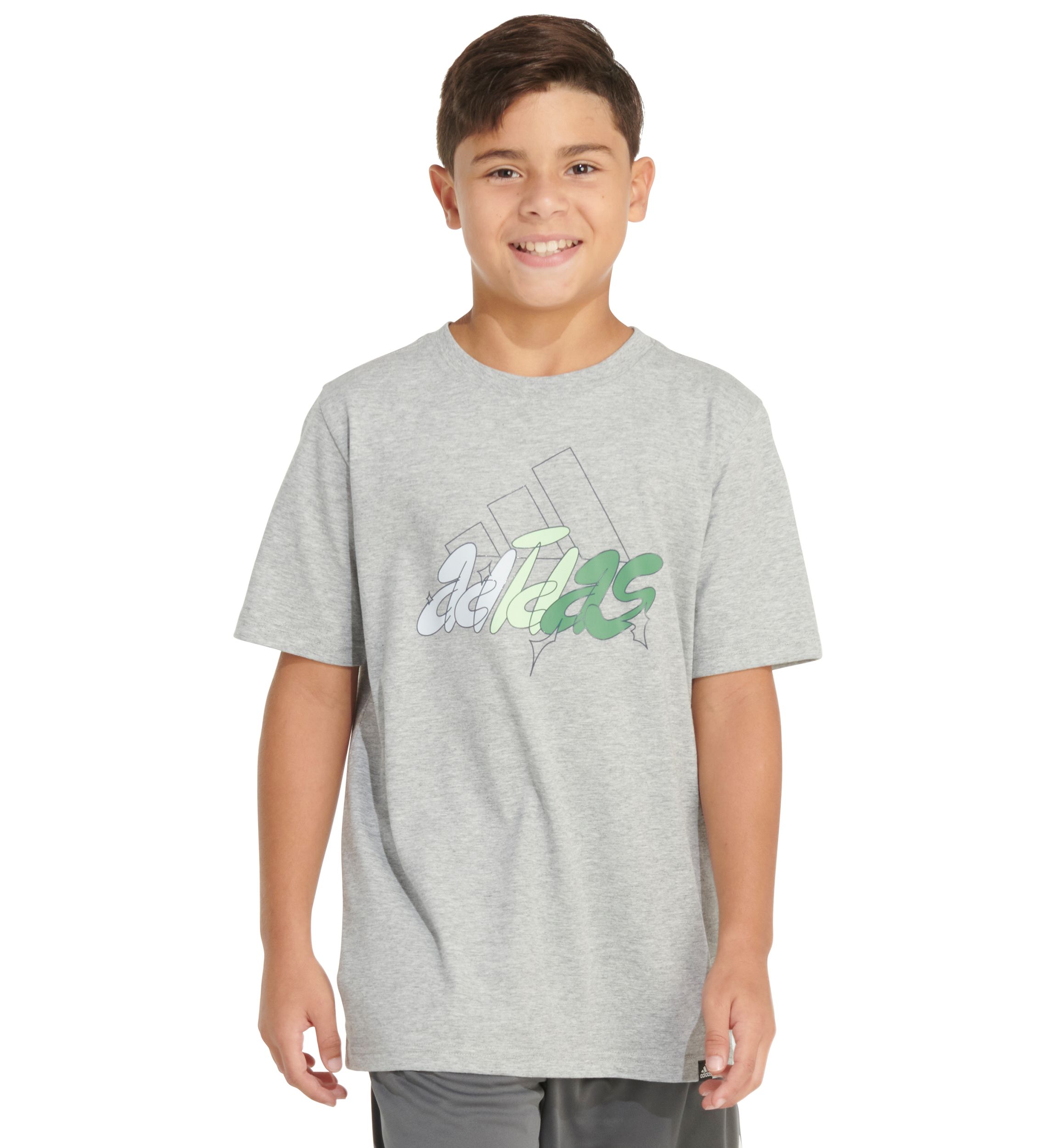 Boys 4-7 Short Sleeve Illustrated Sportswear Logo Heather T-Shirt