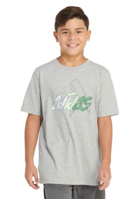 Boys 8-20 Short Sleeve Illustrated Sportswear Logo Heather T-Shirt