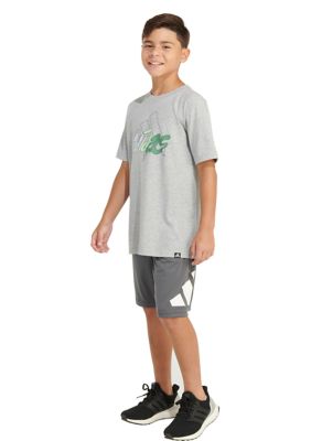 Boys 8-20 Short Sleeve Illustrated Sportswear Logo Heather T-Shirt