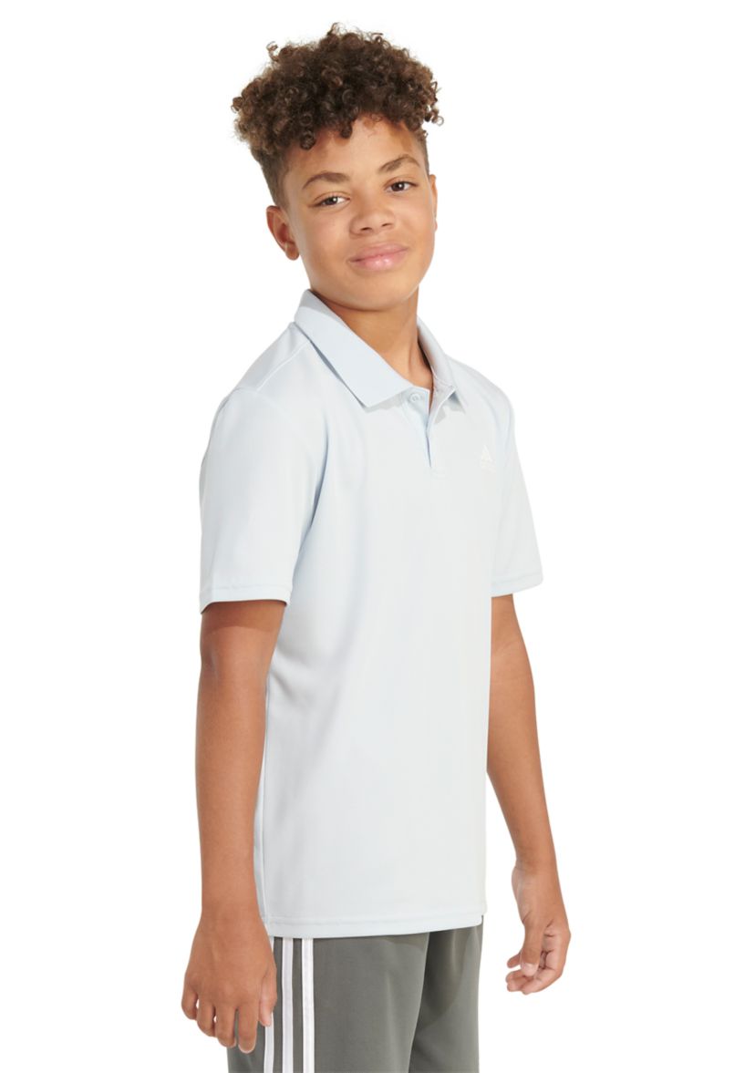 Boys 8-20 Short Sleeve 3-Stripe Polyester Mesh Polo Shirt