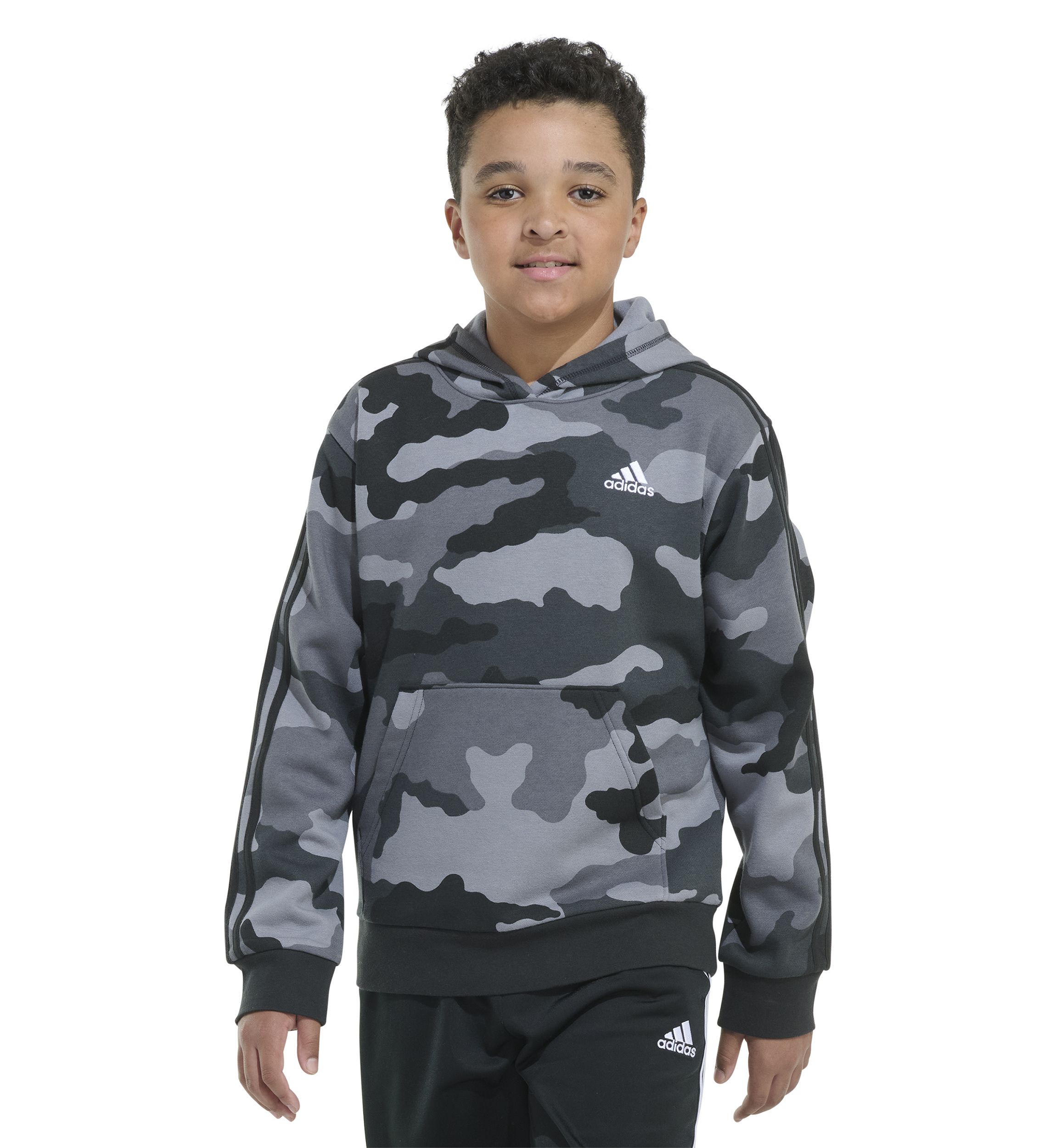Boys 8-20 Long Sleeve France Camo Printed Pullover Hoodie - Extended Sizing