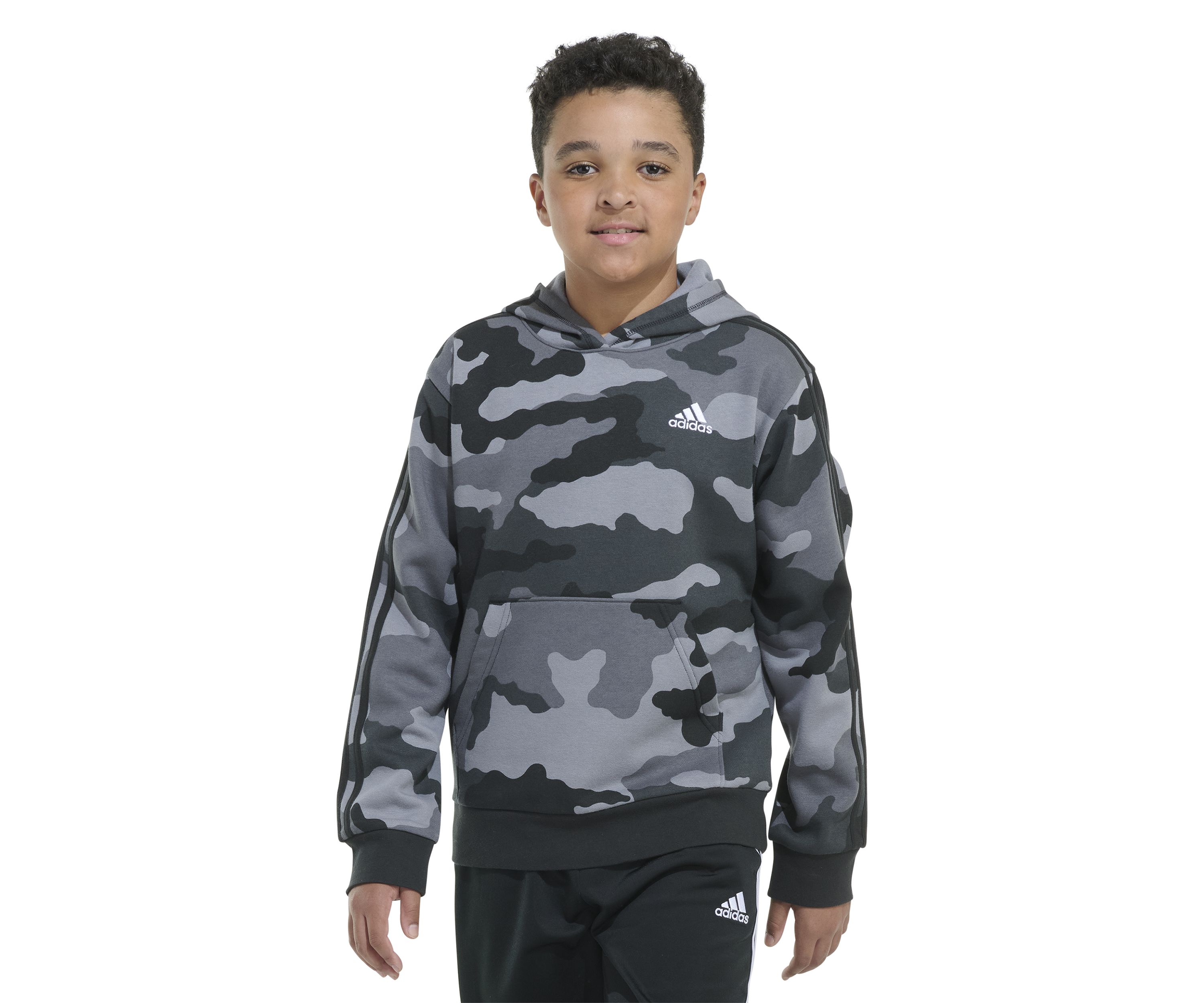 Boys 8-20 Long Sleeve France Camo Printed Pullover Hoodie - Extended Sizing