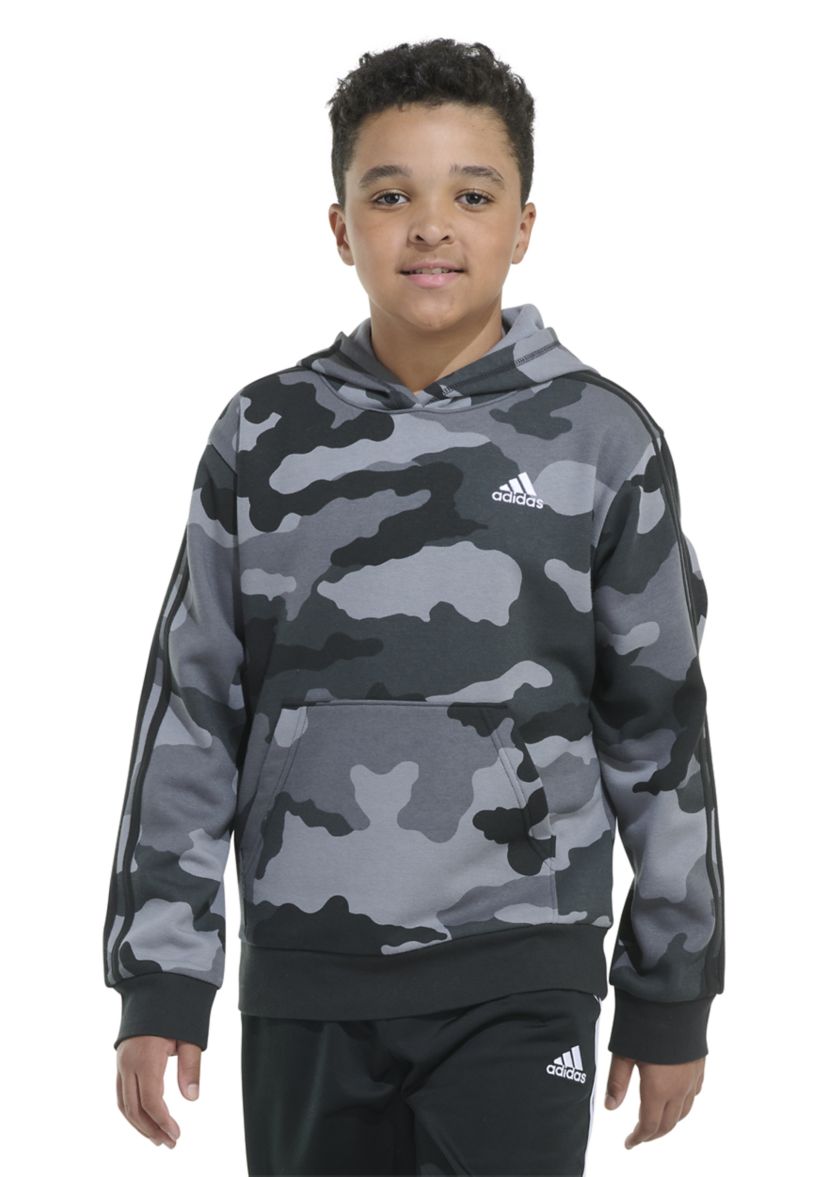 Boys 8-20 Long Sleeve France Camo Printed Pullover Hoodie - Extended Sizing