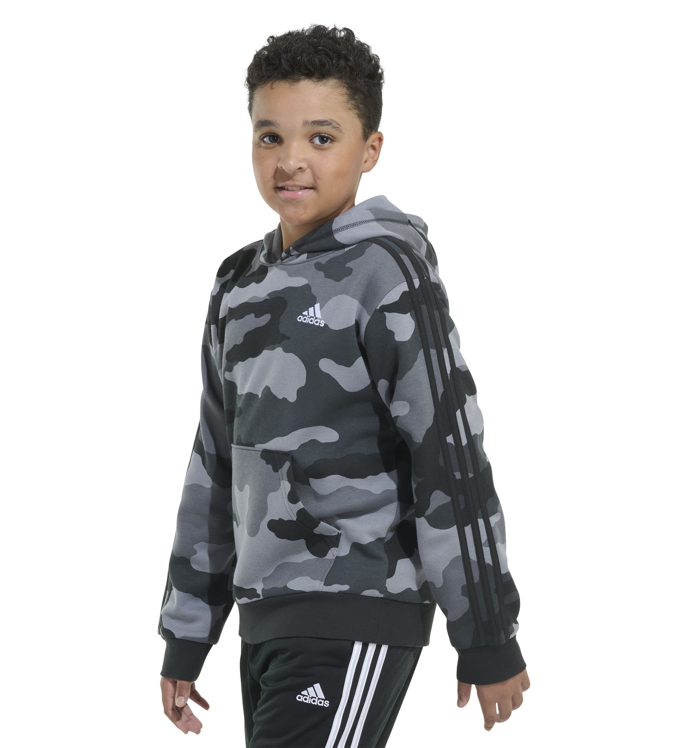 Boys 8-20 Long Sleeve France Camo Printed Pullover Hoodie - Extended Sizing