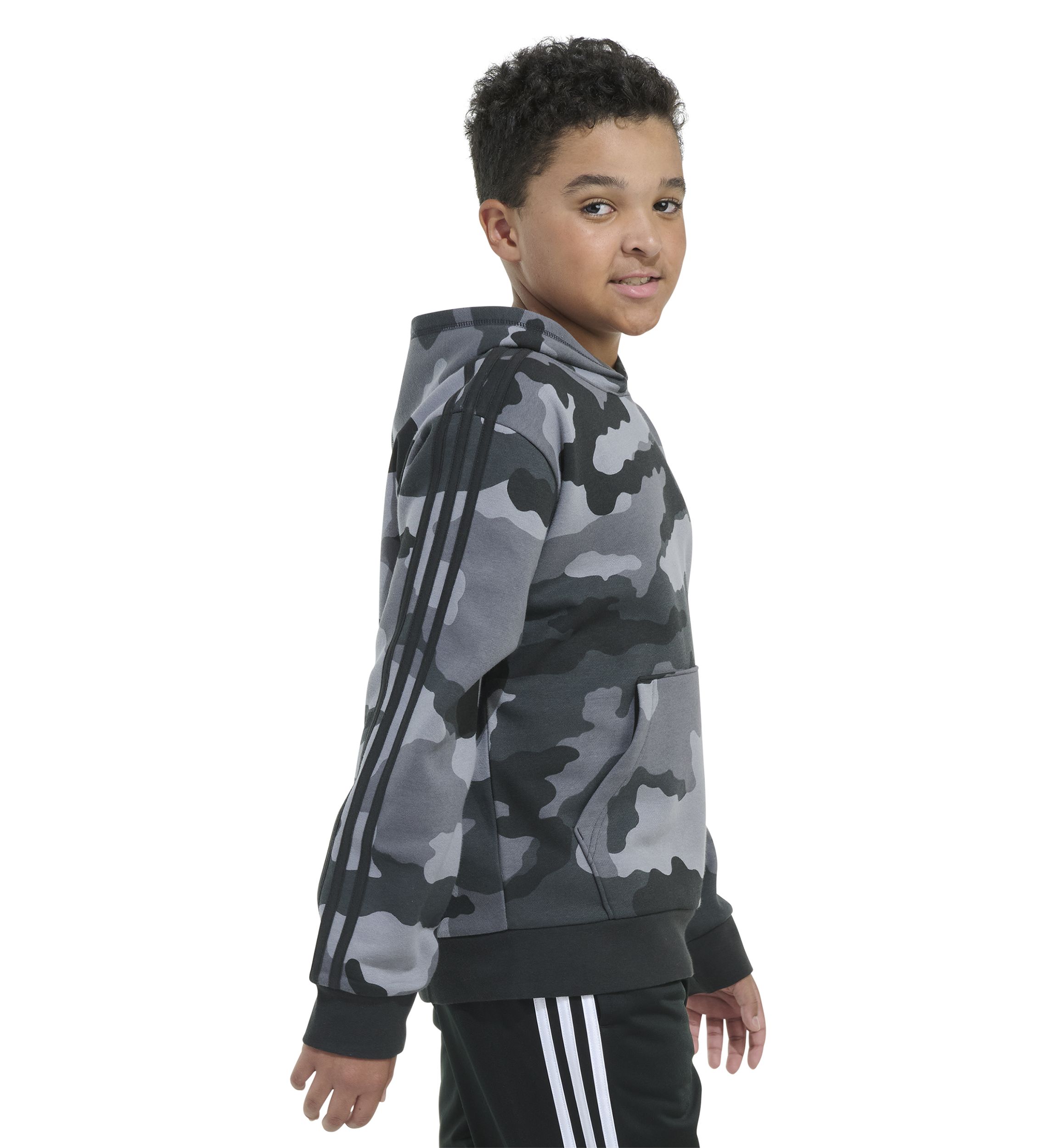 Boys 8-20 Long Sleeve France Camo Printed Pullover Hoodie - Extended Sizing
