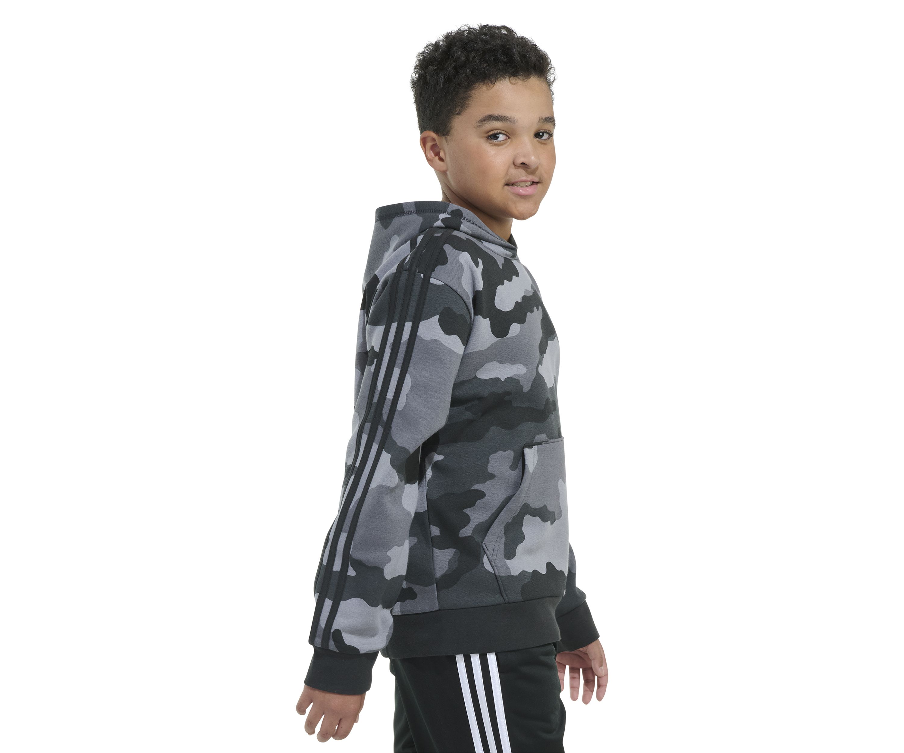 Boys 8-20 Long Sleeve France Camo Printed Pullover Hoodie - Extended Sizing