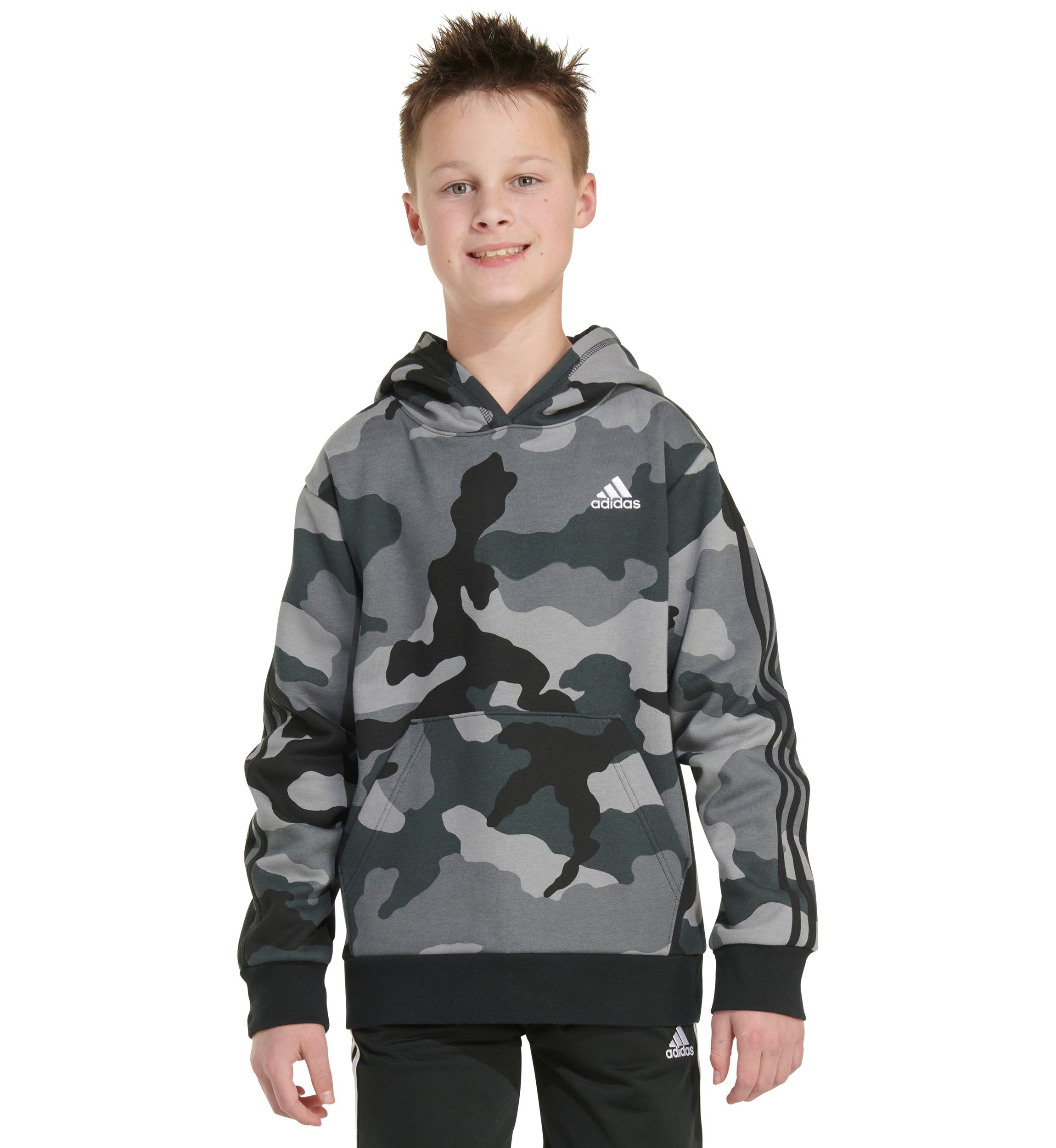 Boys 8-20 Long Sleeve France Camo Printed Hooded Pullover