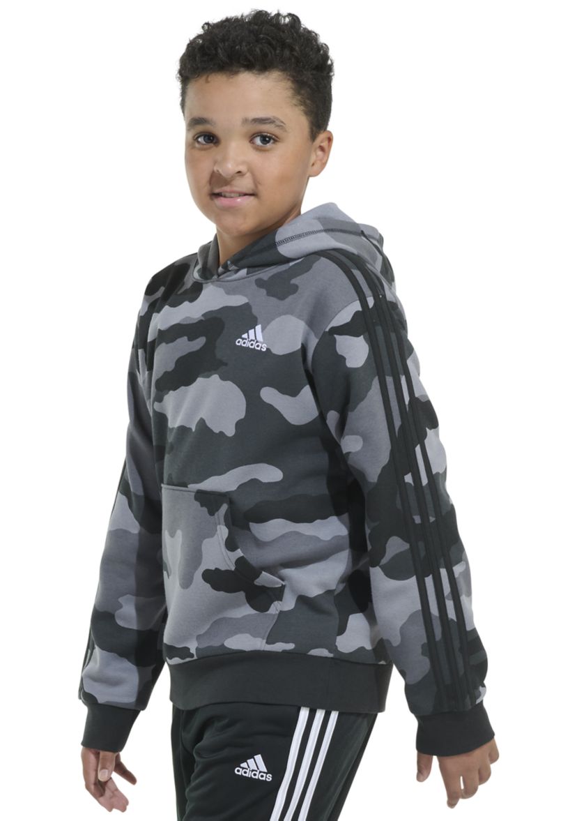 Boys 8-20 Long Sleeve France Camo Printed Hooded Pullover