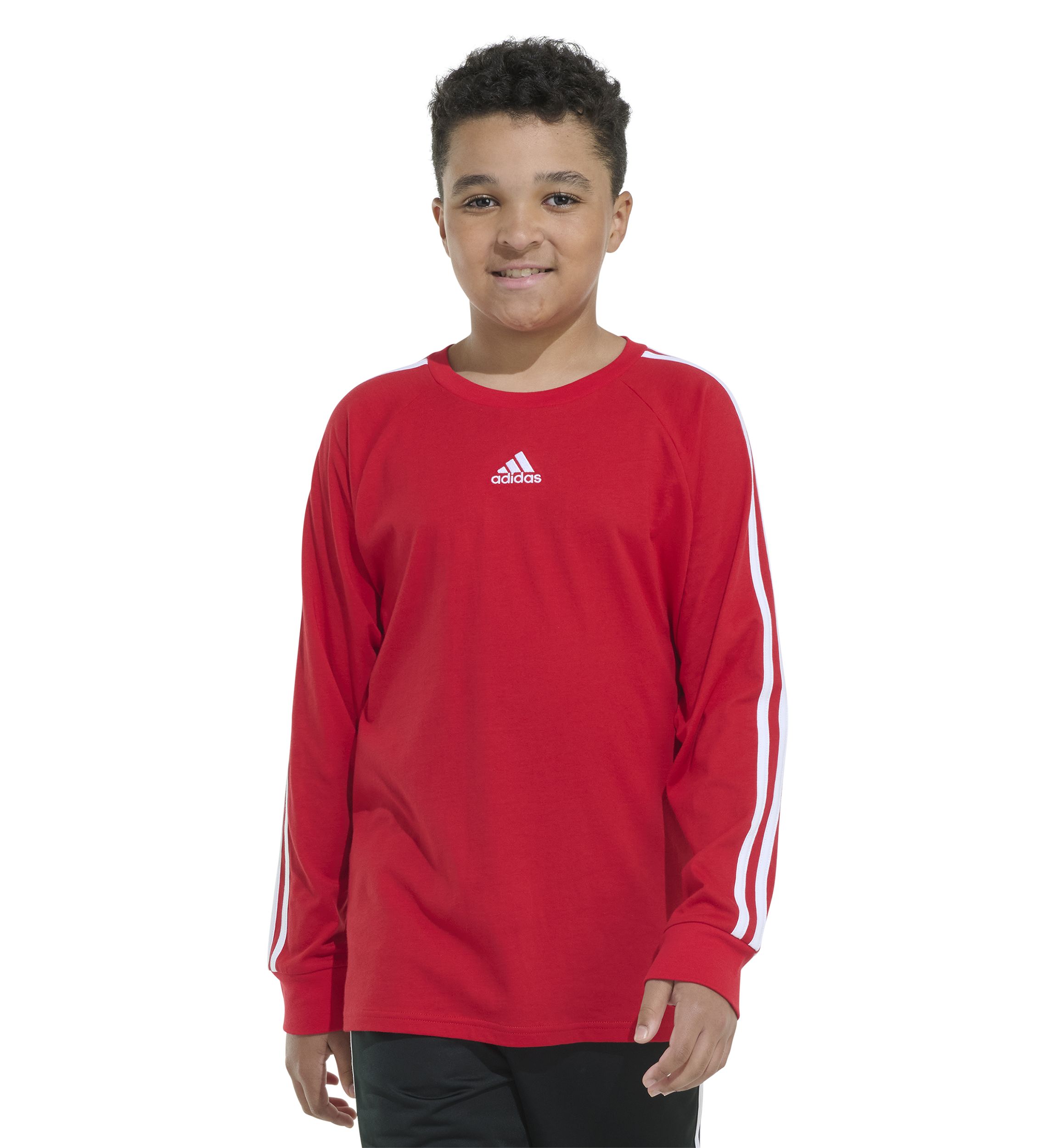 Boys 8-20 3 Stripe Raglan T-Shirt - Extended Sizing