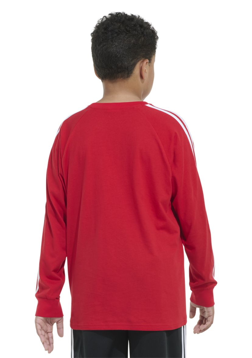 Boys 8-20 3 Stripe Raglan T-Shirt - Extended Sizing