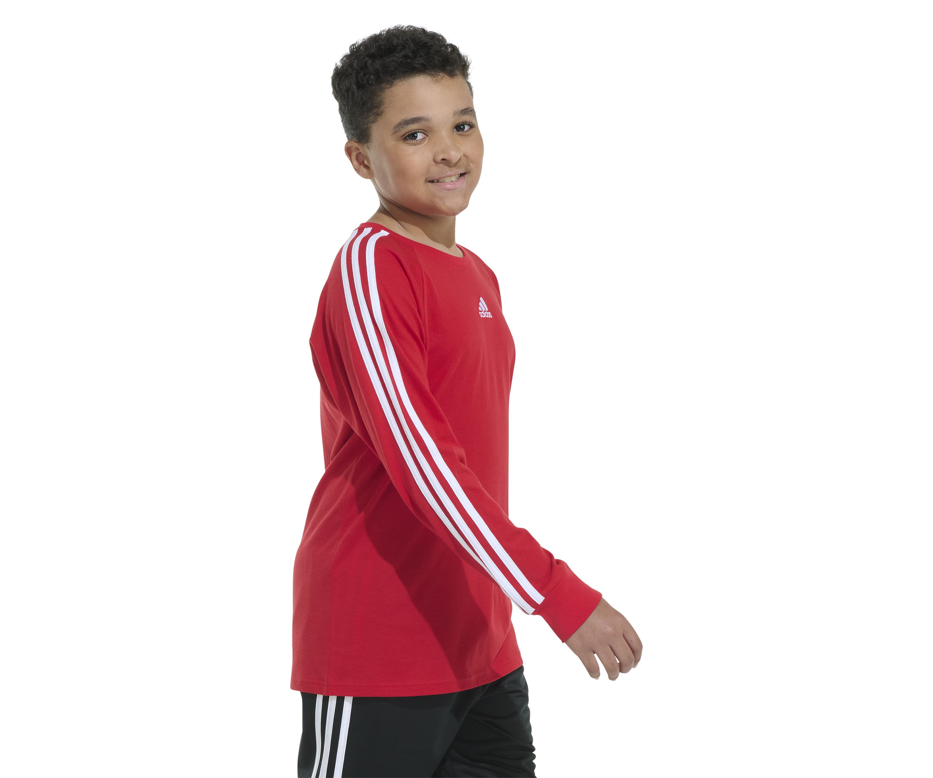 Boys 8-20 3 Stripe Raglan T-Shirt - Extended Sizing