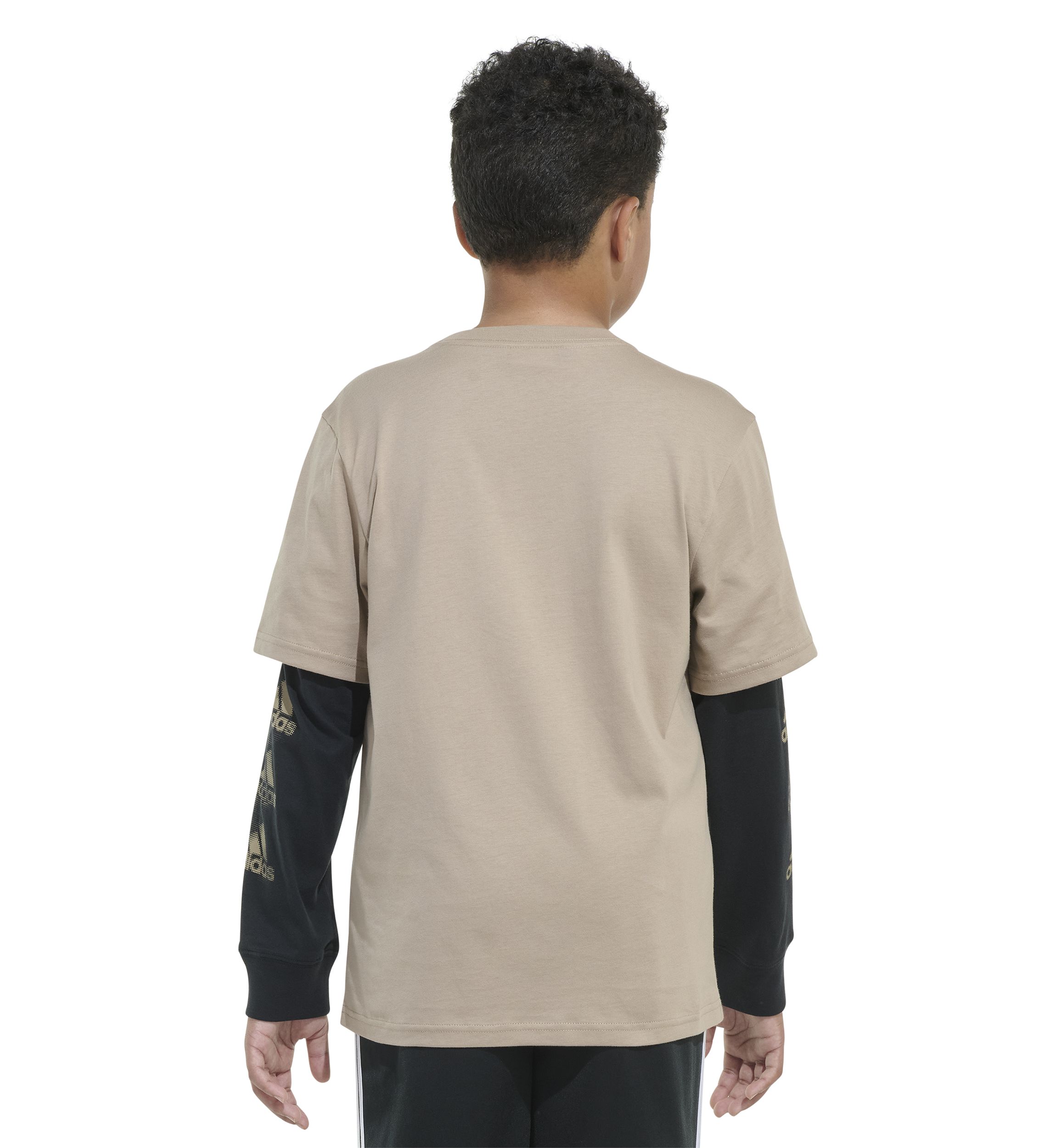 Boys 8-20 Layered Stack Logo T-Shirt - Extended Sizing