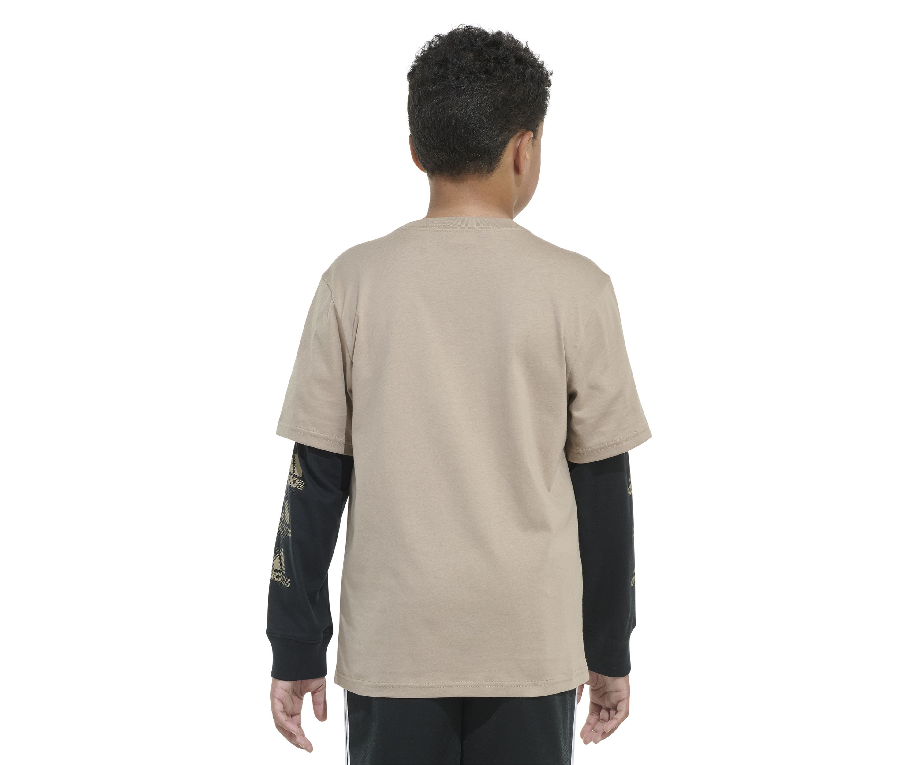 Boys 8-20 Layered Stack Logo T-Shirt - Extended Sizing