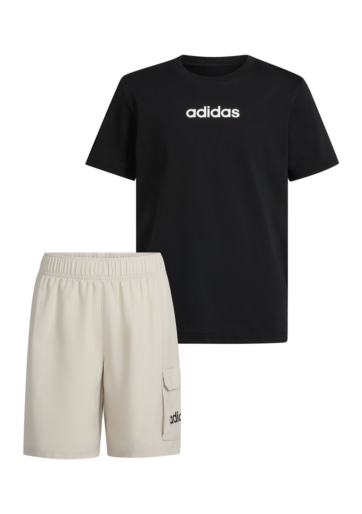 Boys 8-20 Two-Piece Short Sleeve T-Shirt and Cargo Short Set