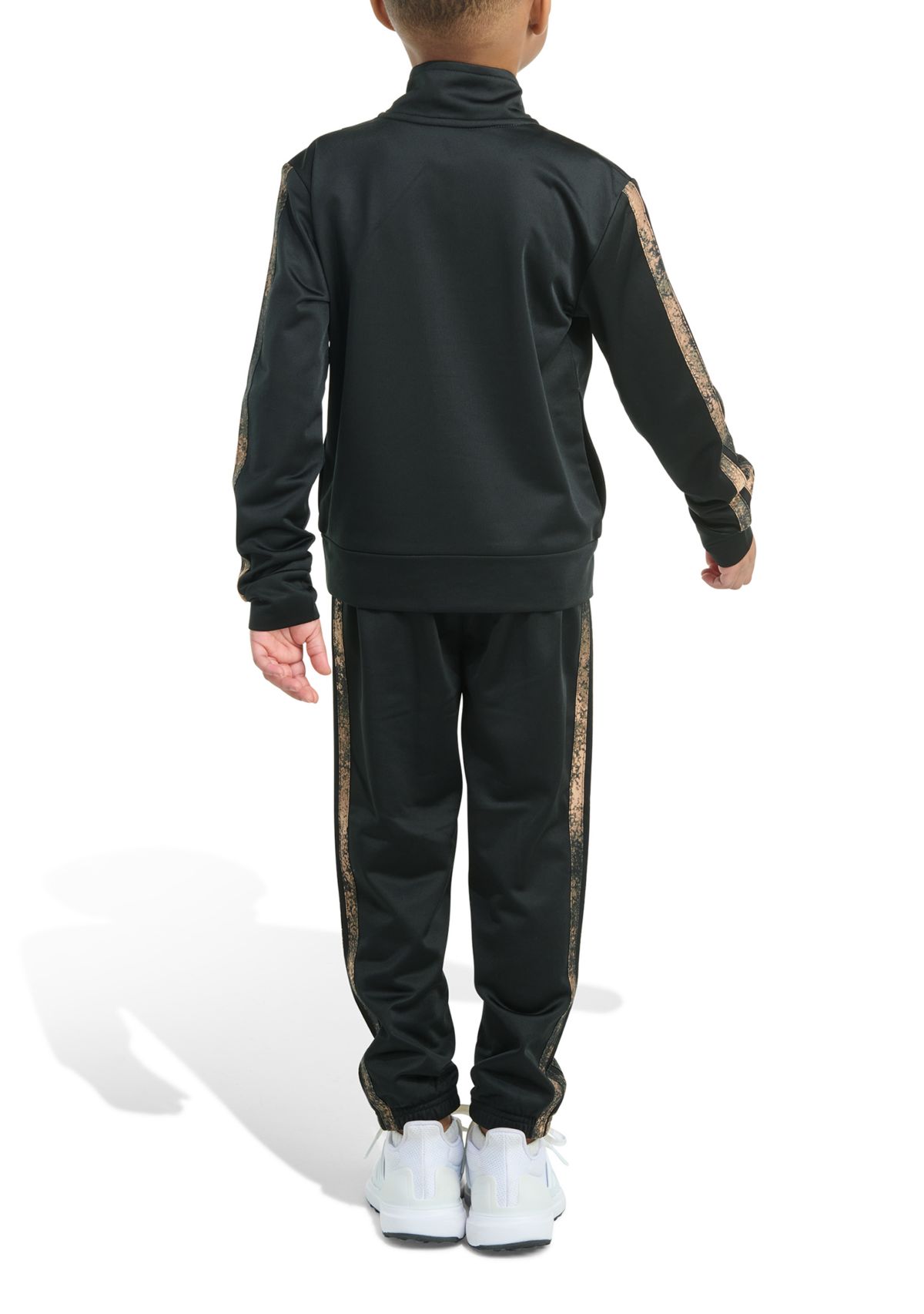 Boys 4-7 2 Piece Camo 3 Stripe Jacket and Jogger Set