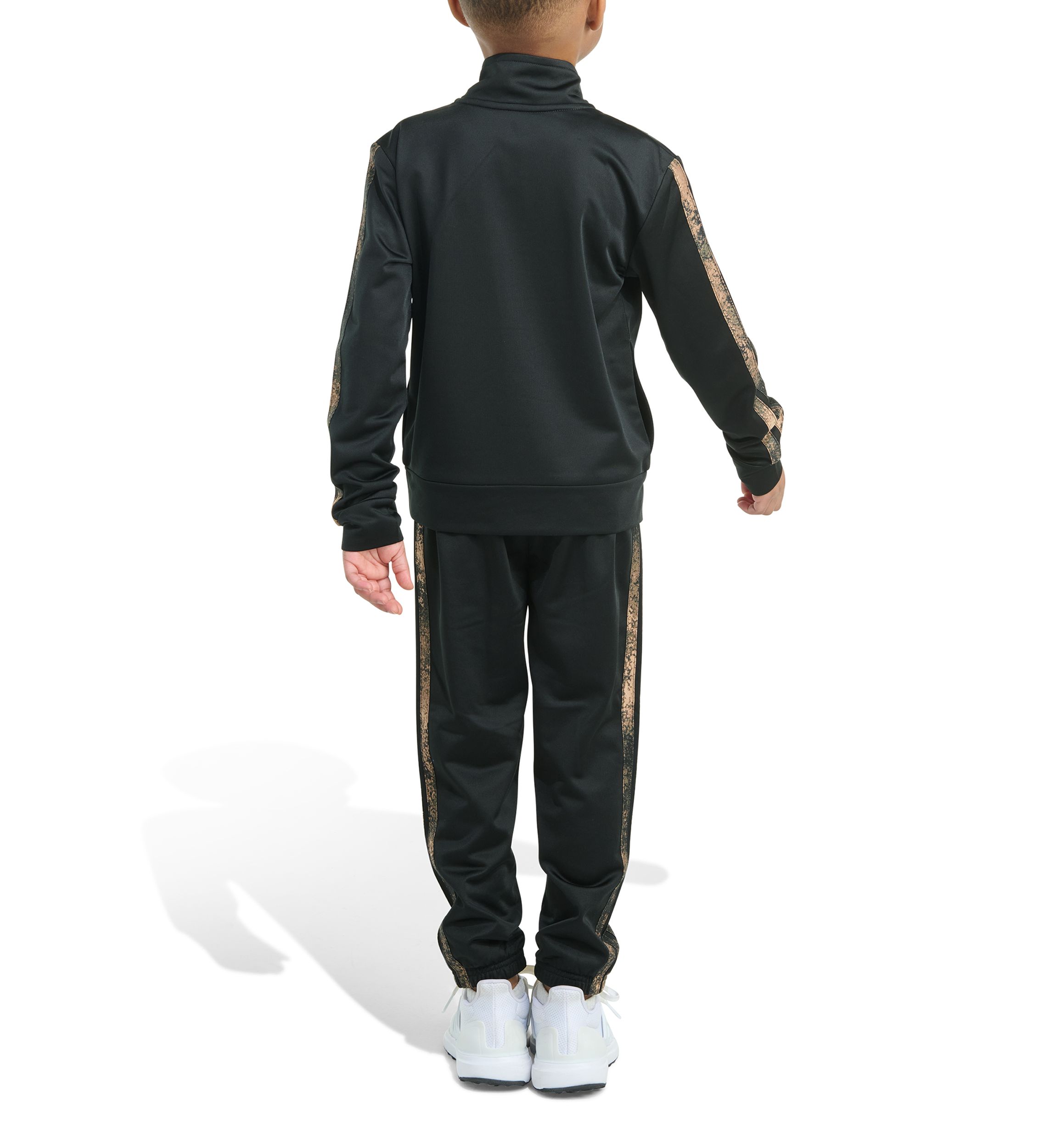 Boys 4-7 2 Piece Camo 3 Stripe Jacket and Jogger Set