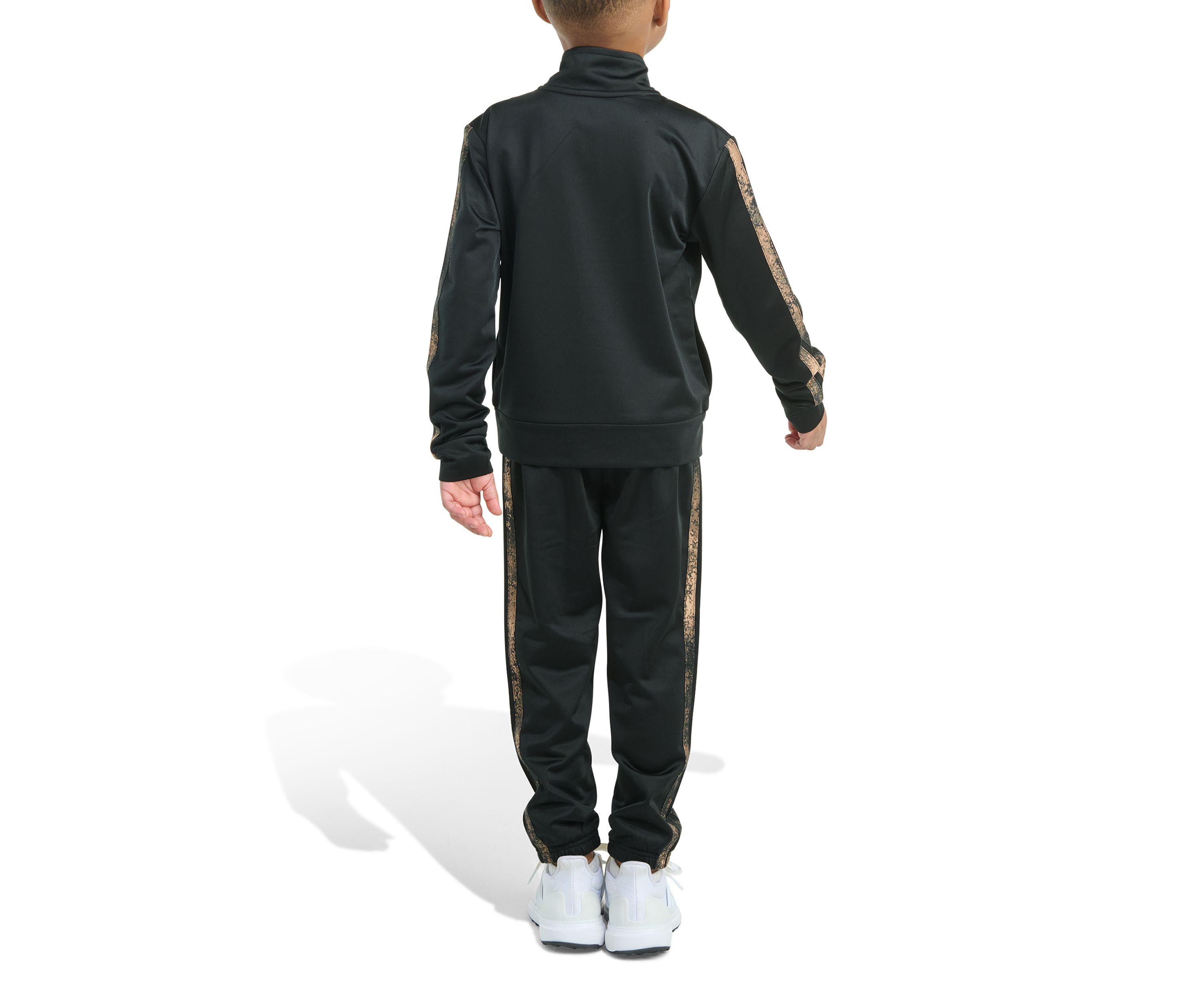 Boys 4-7 2 Piece Camo 3 Stripe Jacket and Jogger Set