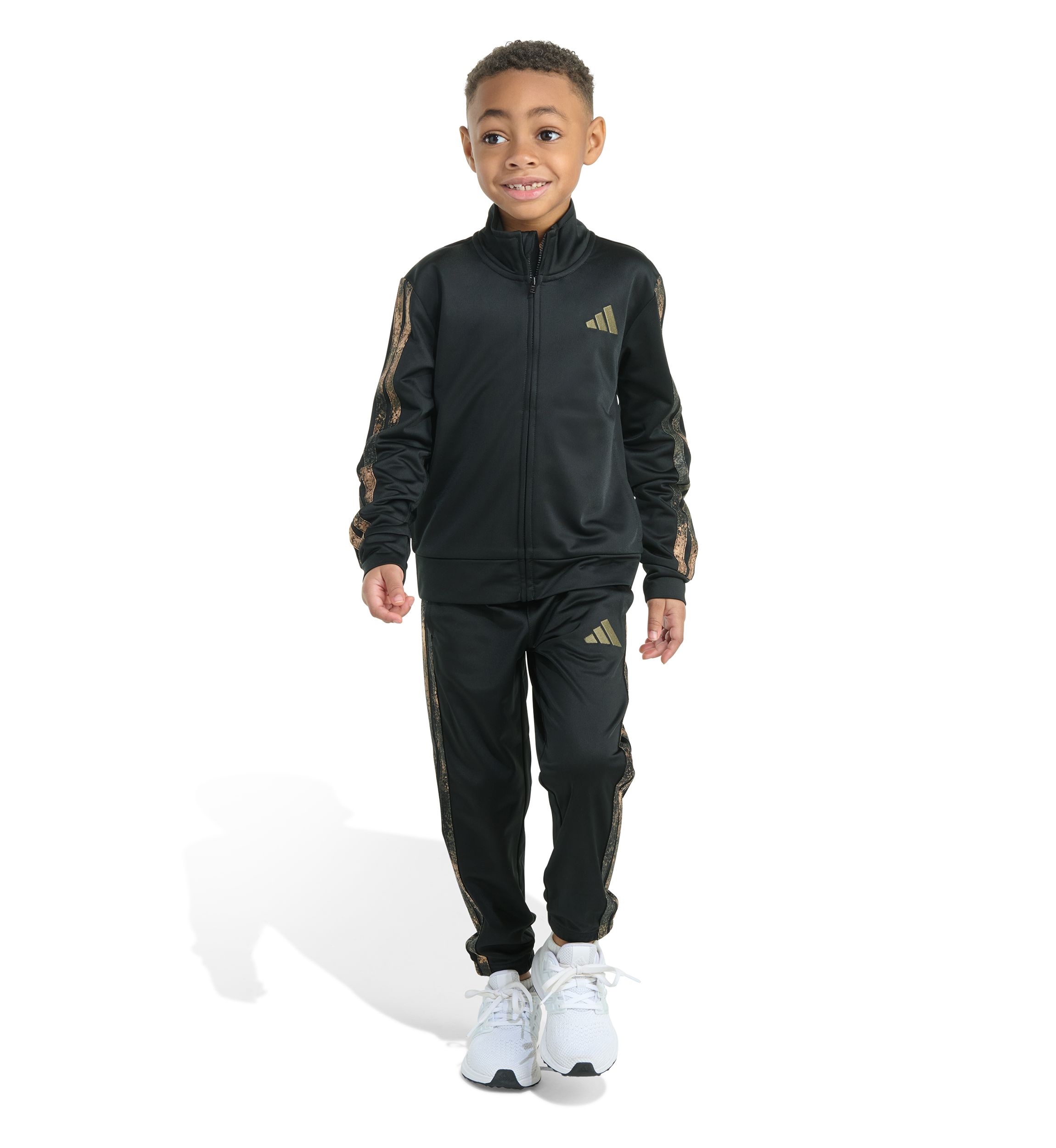 Boys 8-20 2 Piece Camo 3 Stripe Jacket and Jogger Set